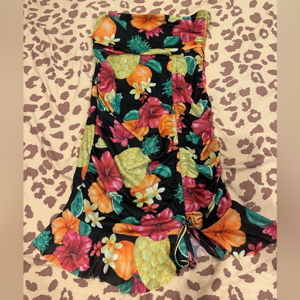 dELiA*s doll kills 90s tropical Barbie tube mini dress